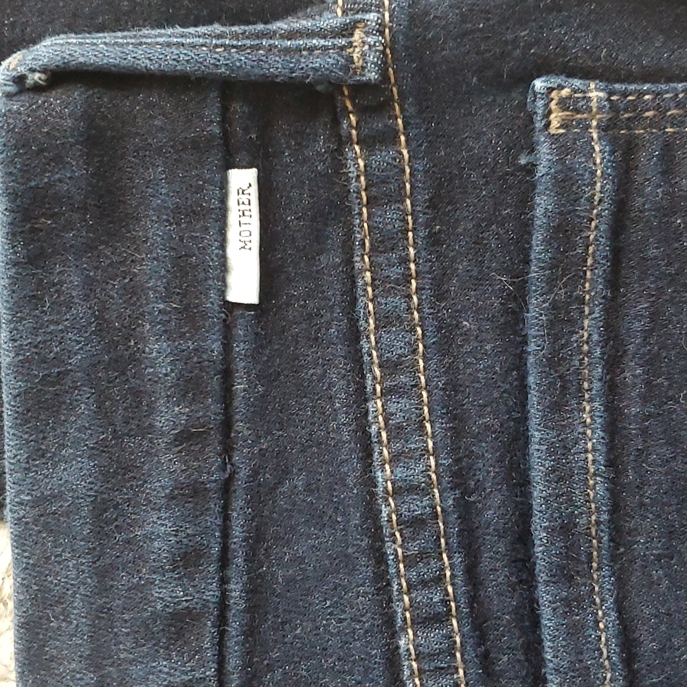 Mother Dark Wash The Looker Lower Rise Skinny Blue Jeans Size 26 Waist 28 Inches - Picture 6 of 6